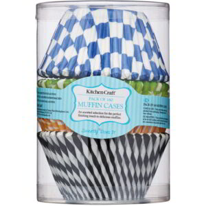 KitchenCraft Sweetly Does It 9cm Patterned Paper Muffin Cases Pack of 100