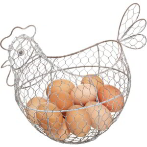 KitchenCraft Classic Collection Distressed Wire Egg Basket