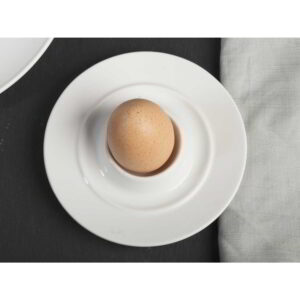 M By Mikasa Whiteware Ridged Egg Cup and Saucer