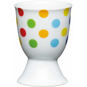 KitchenCraft Porcelain Egg Cup Bright Spots Design