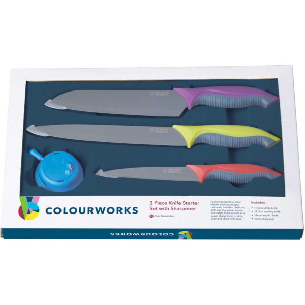 Colourworks Brights Four Piece Knife Set