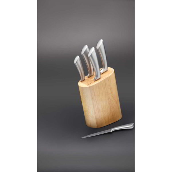 MasterClass Cortes Five Piece Knife Set with Wooden Block