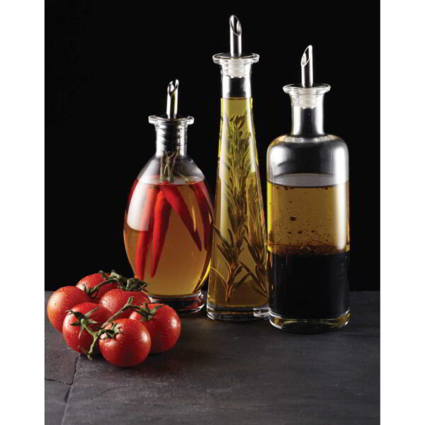 KitchenCraft World of Flavours Italian Bellied Glass Oil Bottle - 400ml