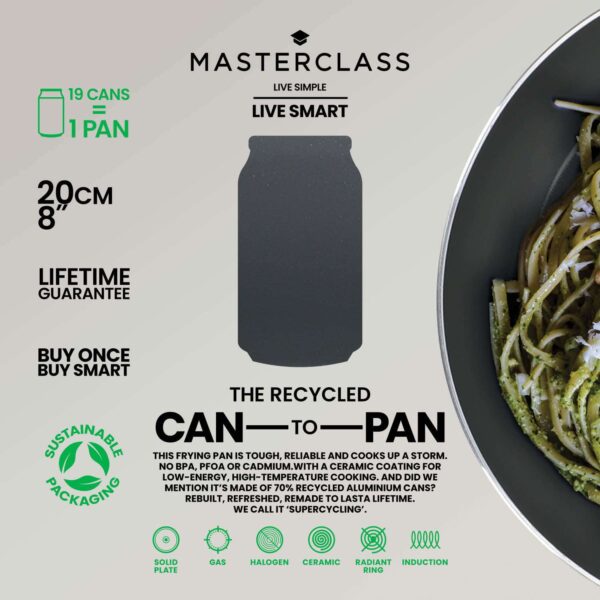 MasterClass 20cm Recycled Can-To-Pan Non-Stick Frypan