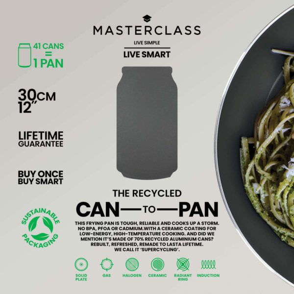 MasterClass 30cm Recycled Can-To-Pan Non-Stick Frypan