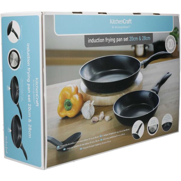 KitchenCraft Non-Stick Induction Frypan Twin Set 20 and 28cm