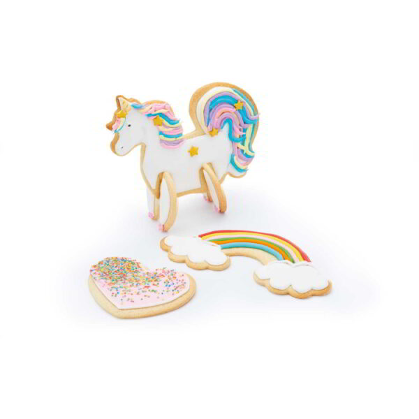 KitchenCraft Sweetly Does It 3D Standing Unicorn Cookie Cutter Set