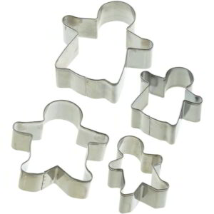 Let's Make Stainless Steel Gingerbread Family Cookie Cutter Set