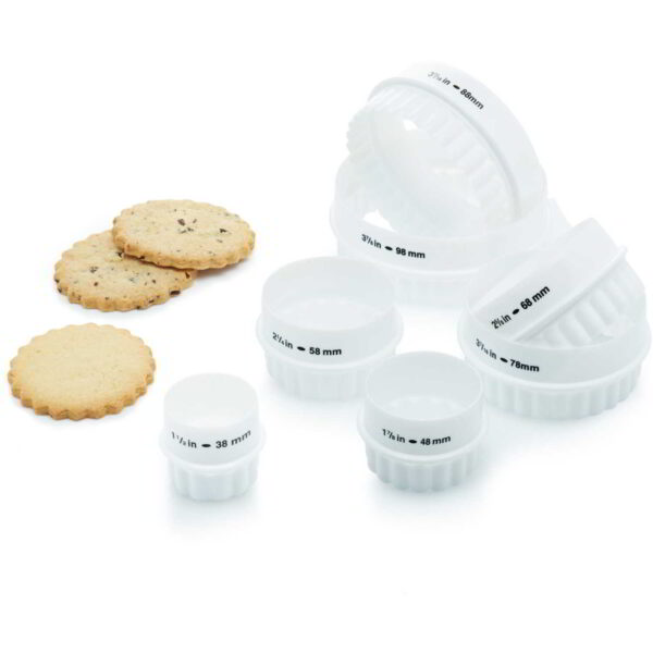 KitchenCraft Double Edged Plastic Biscuit / Pastry Cutter Set