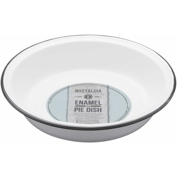 KitchenCraft Living Nostalgia Enamel Round Pie Dish 22cm