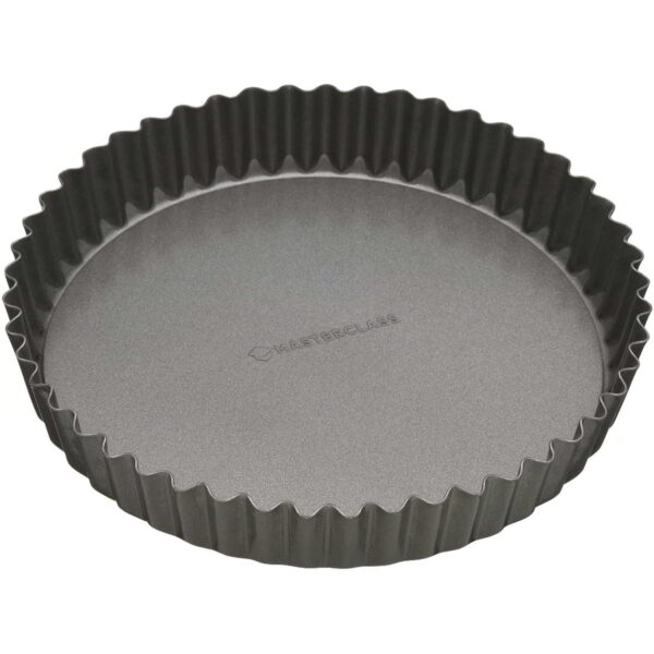 MasterClass Non-Stick Fluted Loose Base Quiche Tin Round 23cm (9")