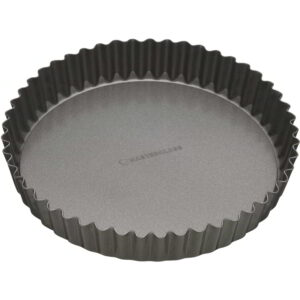 MasterClass Non-Stick Fluted Loose Base Quiche Tin Round 25cm (10")