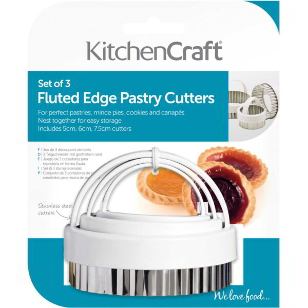 KitchenCraft Fluted Pastry Cutter Set