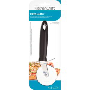 KitchenCraft Black Nylon Handled Stainless Steel Pizza Wheel Cutter 7cm