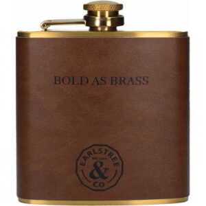 Earlstree & Co Stainless Steel Hip Flask 170ml Hatbox