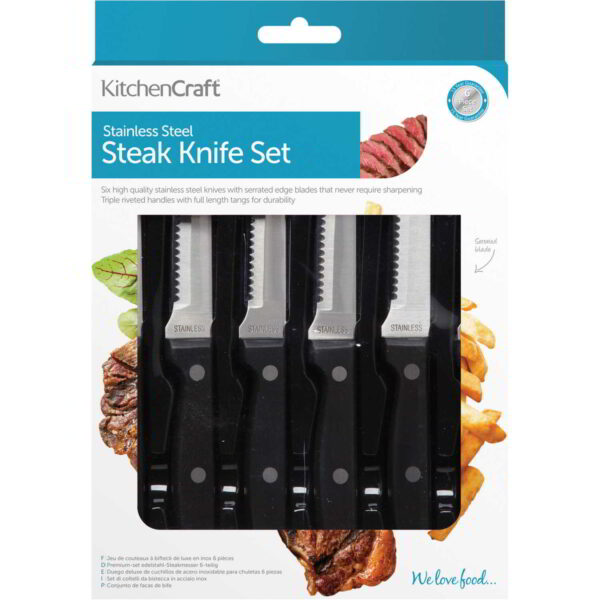 KitchenCraft Six Piece Steak Knife Set