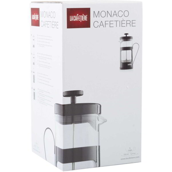 La Cafetiere Stainless Steel Monaco Cafetiere Black Three Cup 350ml