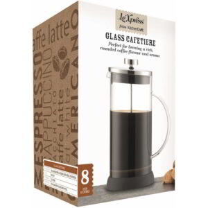 KitchenCraft Le’Xpress Glass Cafetière Eight Cup 1000ml