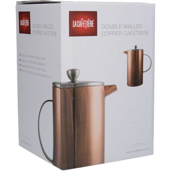 La Cafetiere Edited Double Walled 8 Cup Copper Cafetiere
