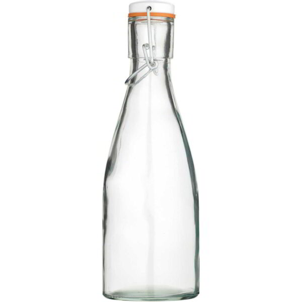 Home Made Glass Bottle with Ceramic Flip Lid - 450ml (23.5cm)