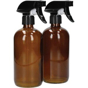 KitchenCraft Living Nostalgia Amber Glass Reusable Spray Bottle Set