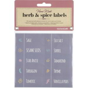 Home Made Self Adhesive Herb and Spice Jar Labels Pack of 50