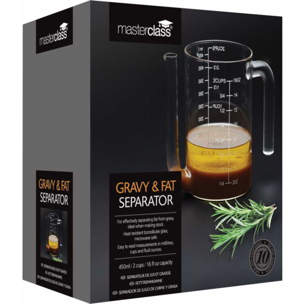 MasterClass Glass Gravy / Fat Separator 500ml