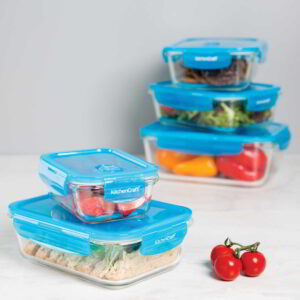 KitchenCraft Pure Seal Glass Storage Container Rectangular 1.5 Litres 23x17x8cm