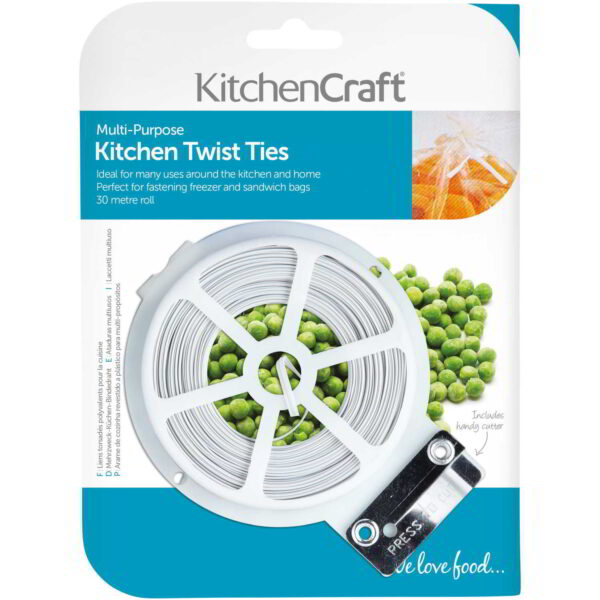 KitchenCraft Twist and Tie Dispenser and Cutter dispenser pack