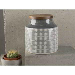 Drift Storage Ceramic Storage Canister Grey 900ml (12.5x12cm)