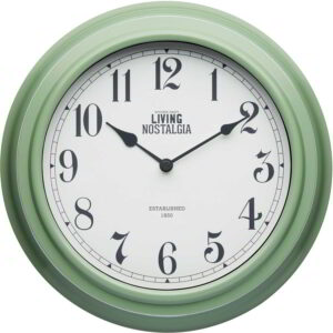 KitchenCraft Living Nostalgia 25cm Clock English Sage