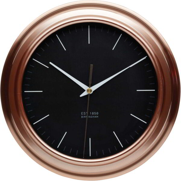 KitchenCraft Copper Finish Effect 25cm Clock