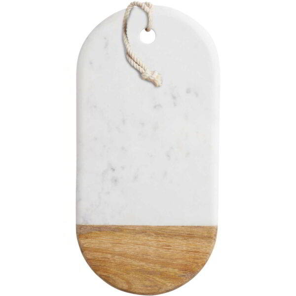 MasterClass Mango Wood/Grey Marble Board Rectangular 33.5x16.5x1cm