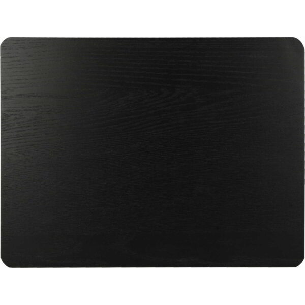 Naturals Pack Of 4 Wooden Placemats Black 29.5x21cm