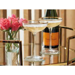 Ava & I Set of 2 Champagne Saucers - Fizz Sparkle Pop Clink 250ml
