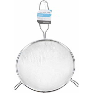 KitchenCraft Tinned Round Sieve with Wire Handle and Bowl Rest 18cm
