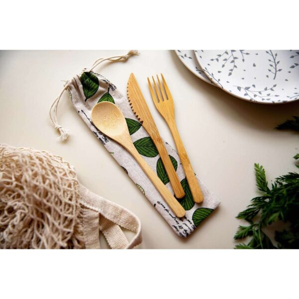 Natural Elements Eco-Friendly Bamboo Cutlery Set