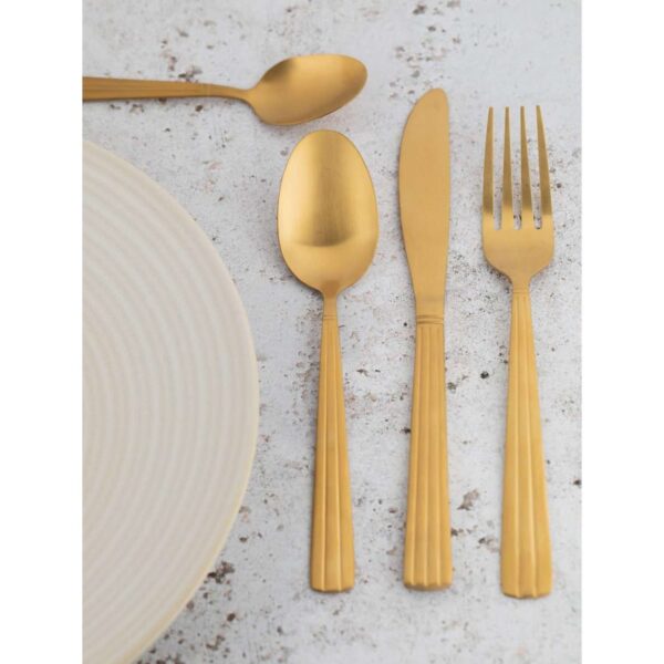 Mikasa 16pc Stainless Steel Cutlery Set Champagne