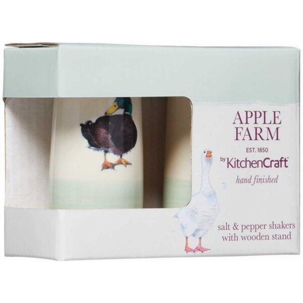 KitchenCraft Apple Farm Ceramic Duck and Goose Salt and Pepper Set