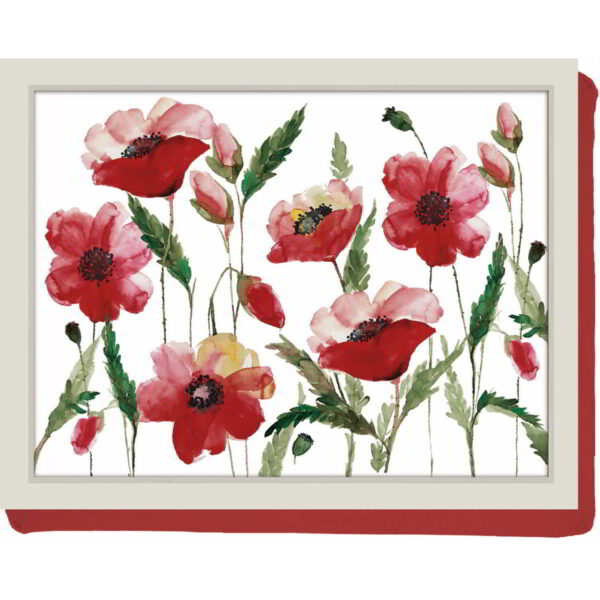 Sülekandik MDF 43.8x33.8cm 'watercolour poppies' Premium