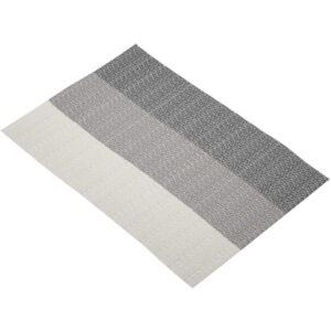 KitchenCraft Woven Placemat Grey Stripes 30x45cm