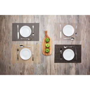 KitchenCraft Woven Placemat Metallic Grey 30x45cm