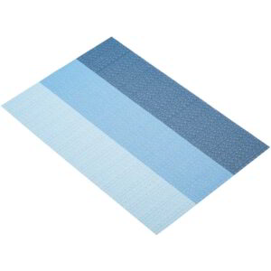KitchenCraft Woven Placemat Blue Stripes 30x45cm