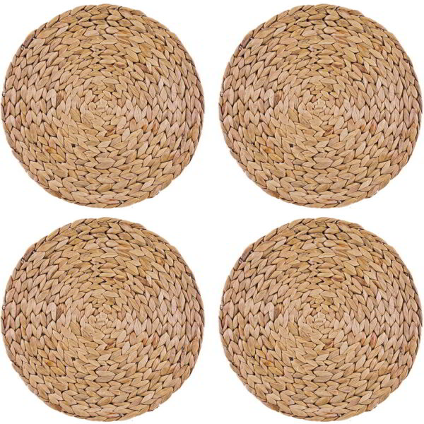 Creative Tops Water Hyacinth Pack Of 4 Round Placemats 30cm