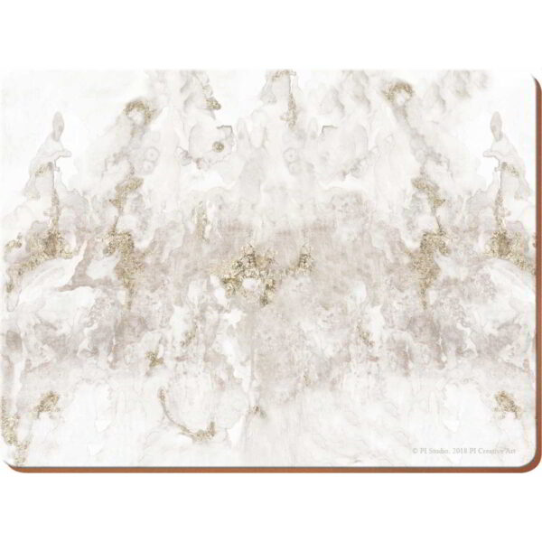 Creative Tops Marble Effect Set of 6 Standard Placemats Grey Marble Effect 30x23cm
