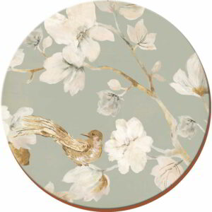 Creative Tops Duck Egg Floral Pack Of 4 Round Premium Placemats 29cm