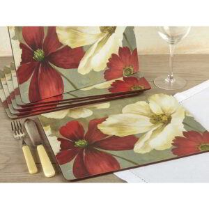 Creative Tops Flower Study Pack Of 6 Premium Placemats 30x23cm
