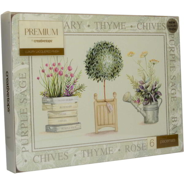 Creative Tops Topiary Pack Of 6 Premium Placemats 30x23cm