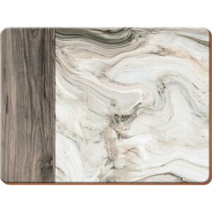 Creative Tops Marble Effect Pack of 4 Large Mats 40x29cm