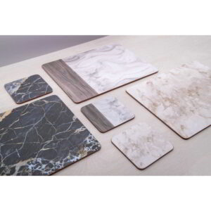 Creative Tops Marble Effect Pack of 4 Large Mats 40x29cm